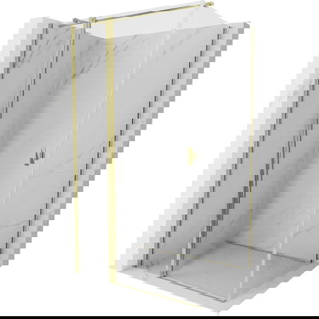 Mexen Mist T sprchový kout s otočnými dveřmi 95 x 120 cm, transparentní, zlatý - 8A4T-095-120-50-00