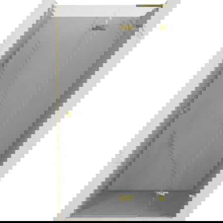 Mexen Lunar L sprchové dveře výklopné pravé 75 cm, transparentní, zlaté - 834L-075-000-50-00-P