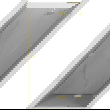 Mexen Lunar L sprchové dveře výklopné pravé 85 cm, transparentní, zlaté kartáčované - 834L-085-000-55-00-P