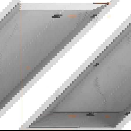 Mexen Lunar L sprchové dveře, pravé, 140 cm, transparentní, růžové zlato - 834L-140-000-60-00-P