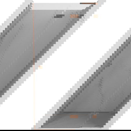 Mexen Lunar L sprchové dveře výklopné pravé 80 cm, transparentní, kartáčovaná měď - 834L-080-000-65-00-P