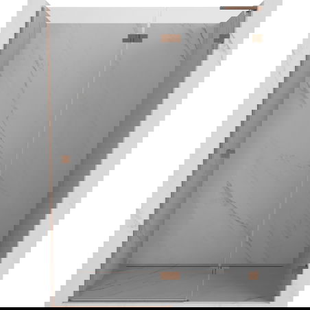 Mexen Lunar L sprchové dveře křídlové pravé 130 cm, průhledné, kartáčovaná měď - 834L-130-000-65-00-P