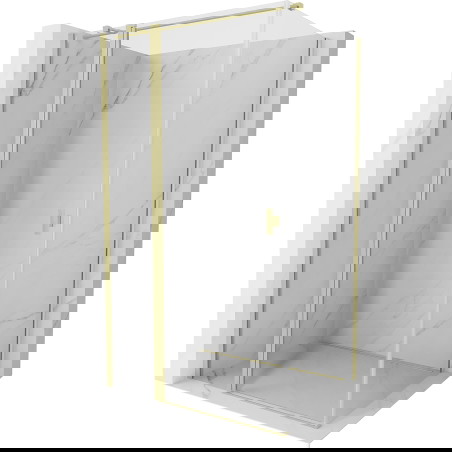 Mexen Mist T sklopná sprchová kabina 110 x 75 cm, transparentní, zlatá kartáčovaná - 8A4T-110-075-55-00