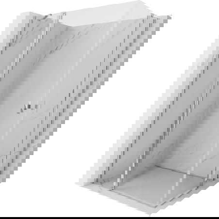 Mexen Mist Duo sprchová kabina otevírací 110 x 75 cm, transparentní, chrom - 8A4-110-075-01-00