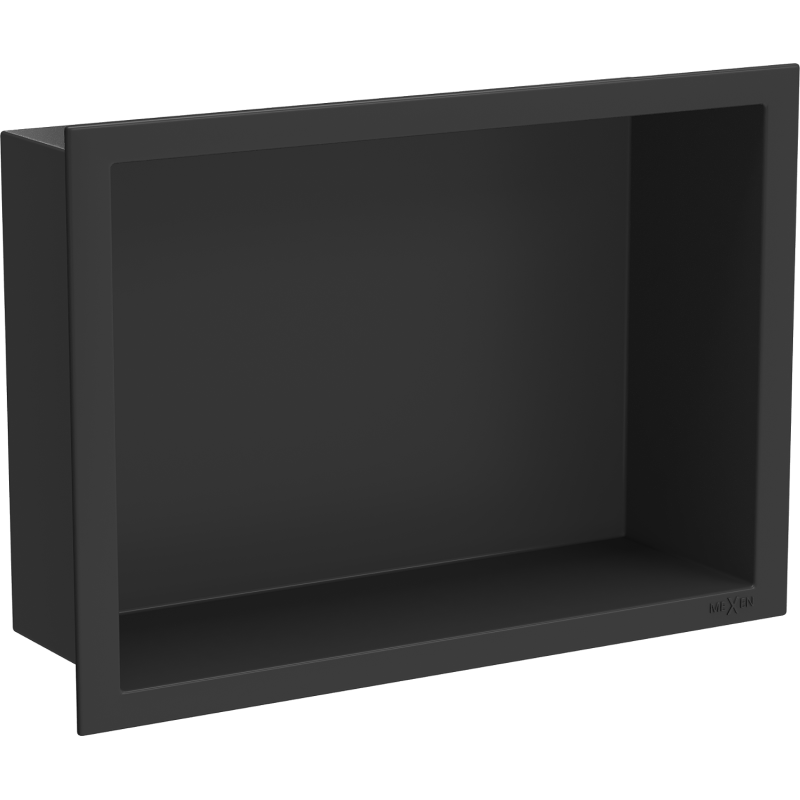 Mexen X-Wall-R nástěnná police s límcem 30 x 20 cm, černá - 1970302010