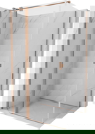 Mexen Mist T sprchový kout s otevíracími dveřmi 85 x 90 cm, transparentní, kartáčovaná měď - 8A4T-085-090-65-00