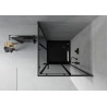 Mexen Rio čtvercový sprchový kout 80 x 80 cm, grafit, černý + sprchová vanička Flat, černá - 860-080-080-70-40-4070B