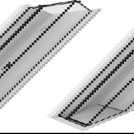 Mexen Mist T sprchový kout otevírací levý 95 x 95 cm, černý rám, černý - 8A4T-095-095-70-70-L