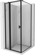 Mexen Mist T sprchový kout otevírací levý 95 x 95 cm, černý rám, černý - 8A4T-095-095-70-70-L