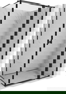 Mexen Mist T sprchový kout otevírací pravý 100 x 95 cm, černý rám, černý - 8A4T-100-095-70-70-P