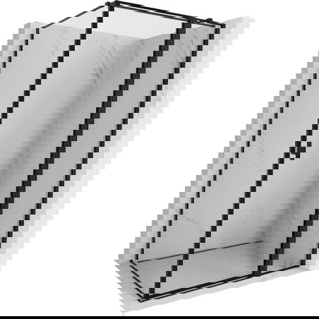 Mexen Mist T sprchový kout otočný pravý 75 x 120 cm, černý rám, černý - 8A4T-075-120-70-70-P