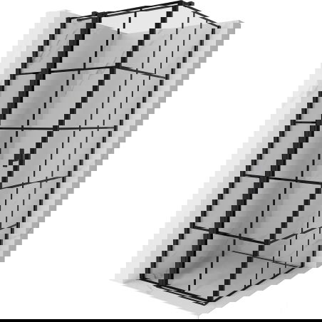 Mexen Mist T sprchová kabina otevírací levá 80 x 80 cm, černá mřížka, černá - 8A4T-080-080-70-77-L