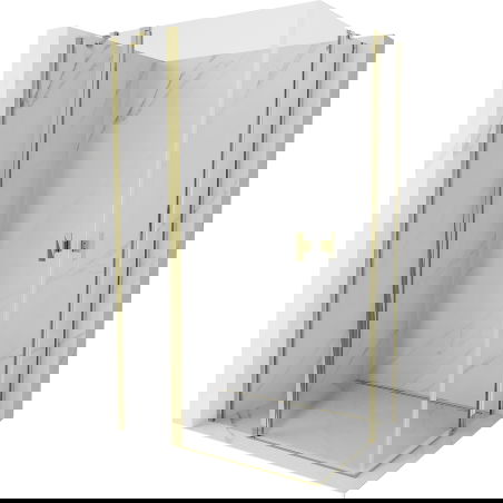 Mexen Mist Duo sprchový kout 115 x 70 cm, transparentní, zlatý - 8A4-115-070-50-00