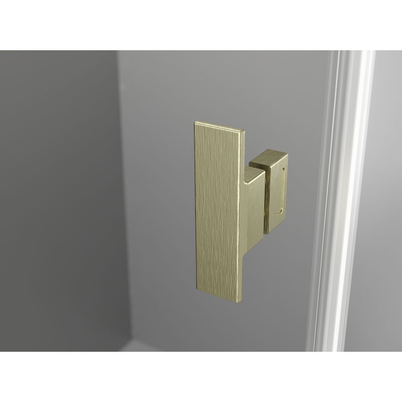 Mexen Mist Duo sprchový kout s výklopnými dveřmi 80 x 75 cm, transparentní, zlatý kartáčovaný - 8A4-080-075-55-00