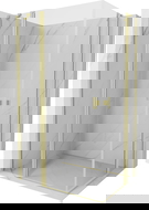 Mexen Mist Duo sprchová kabina otevírací 115 x 95 cm, transparentní, kartáčované zlato - 8A4-115-095-55-00