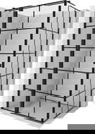 Mexen Mist T sprchový kout výklopný levý 90 x 120 cm, černá mřížka, černá - 8A4T-090-120-70-77-L