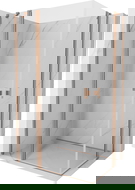 Mexen Mist Duo sprchový kout otevírací 100 x 85 cm, transparentní, kartáčovaná měď - 8A4-100-085-65-00