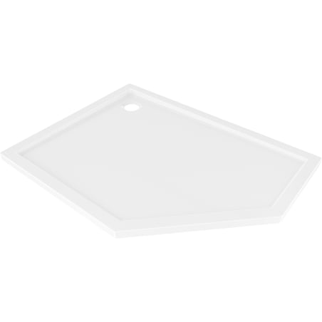 Mexen Flow pětiúhelníkový sprchový kout slim levý 90 x 80 cm, bílý lesk - 46P108090L