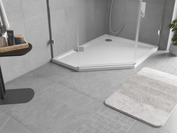 Mexen Flow pětiúhelníková vanička slim pravá 100 x 80 cm, bílý lesk - 46P108010R