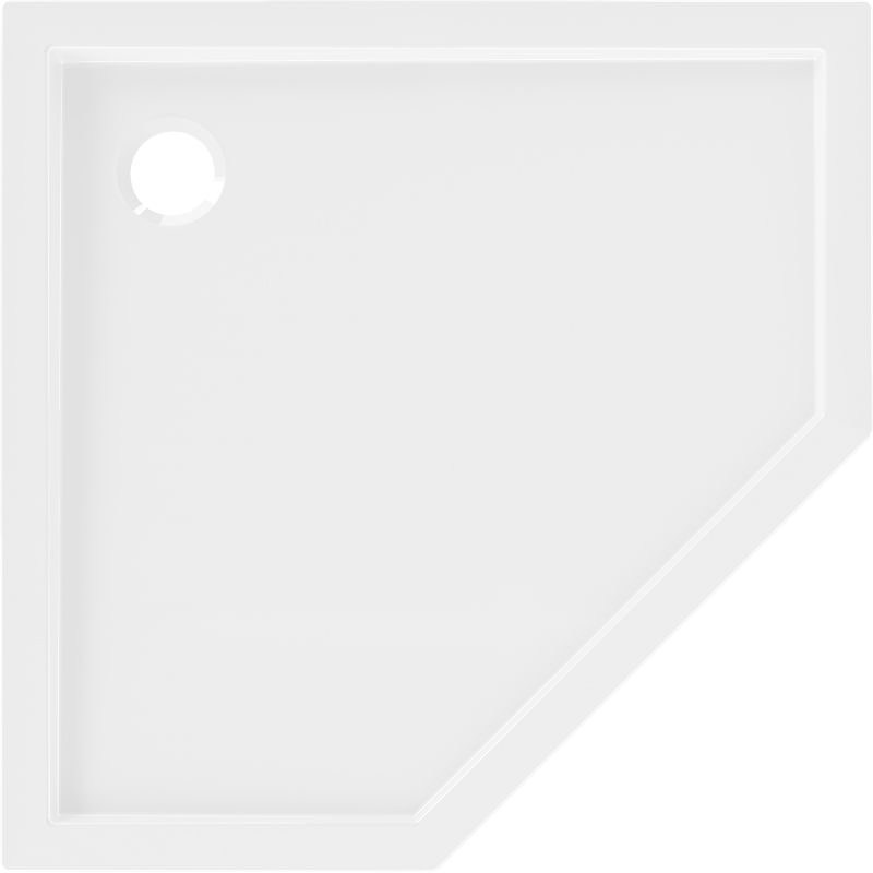 Mexen Flow pětistranný sprchový kout slim 100 x 100 cm, bílý lesk - 46P101010