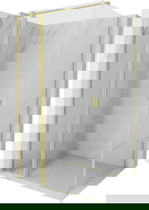 Mexen Mist T sprchová kabina sklopná 120 x 100 cm, transparentní, kartáčované zlato - 8A4T-120-100-55-00