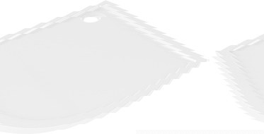 Mexen Flow čtvrtkruhový asymetrický slim levý 90 x 80 cm, bílý lesk - 46Q108090L