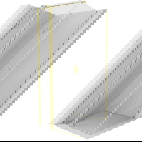 Mexen Mist T sprchový kout s otočnými dveřmi 110 x 110 cm, transparentní, zlatý kartáčovaný - 8A4T-110-110-55-00