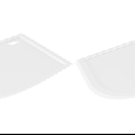 Mexen Flow sprchová vanička půlkruhová asymetrická slim levá 100 x 90 cm, bílý lesk - 46Q109010L