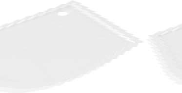 Mexen Flow sprchová vanička půlkruhová asymetrická slim levá 100 x 90 cm, bílý lesk - 46Q109010L