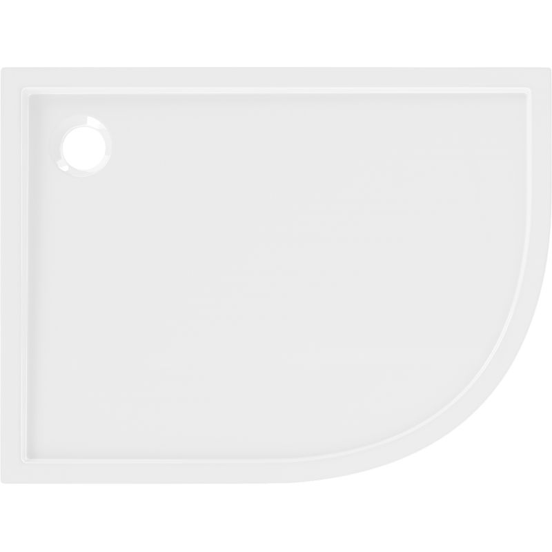 Mexen Flow sprchová vanička půlkruhová asymetrická slim levá 100 x 90 cm, bílý lesk - 46Q109010L