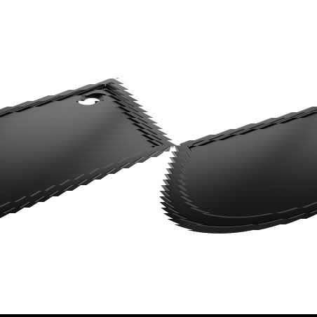 Mexen Flow půlkruhový asymetrický slim pravý 100 x 90 cm, černý mat - 46Q709010R