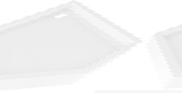 Mexen Flow+ pětiúhelníkový sprchový kout levý 100 x 80 cm, bílý lesk - 46P108010LH