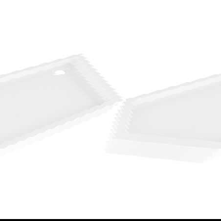 Mexen Flow+ sprchová vanička pětiúhelníková pravá 100 x 80 cm, bílý lesk - 46P108010RH