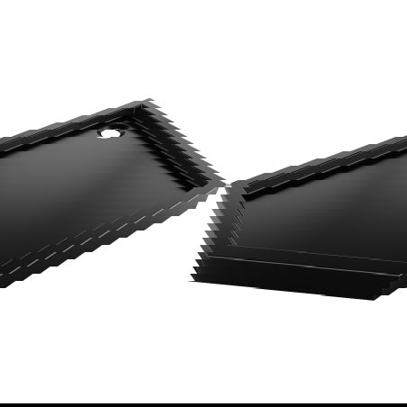 Mexen Flow+ sprchová vanička pětiúhelníková pravá 100 x 90 cm, černý mat - 46P709010RH