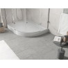 Mexen Flow+ polokruhový asymetrický sprchový kout levý 90 x 80 cm, bílý lesk - 46Q108090LH