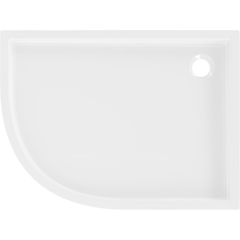 Mexen Flow+ sprchová vanička půlkruhová asymetrická pravá 90 x 80 cm, bílý lesk - 46Q108090RH