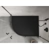 Mexen Flow+ půlkruhový asymetrický sprchový kout pravý 90 x 80 cm, černý mat - 46Q708090RH
