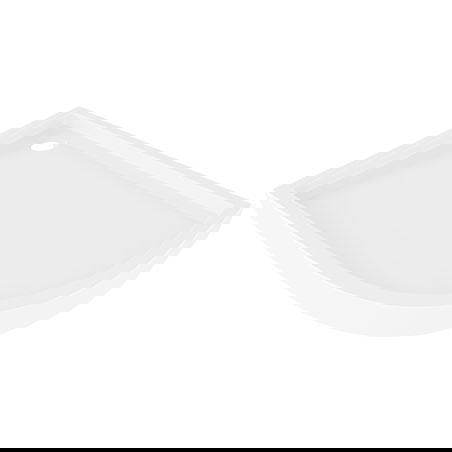 Mexen Flow+ asymetrická sprchová vanička půlkruhová levá 100 x 80 cm, bílý lesk - 46Q108010LH