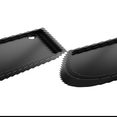 Mexen Flow+ půlkruhový asymetrický sprchový kout pravý 100 x 80 cm, černý mat - 46Q708010RH