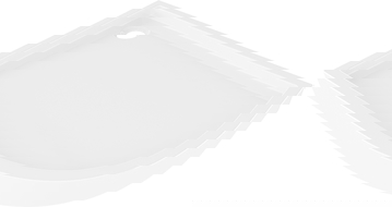 Mexen Flow+ půlkruhový sprchový kout asymetrický levý 100 x 90 cm, bílý lesk - 46Q109010LH