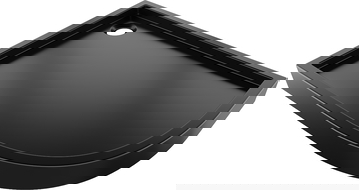 Mexen Flow+ asymetrická půlkruhová sprchová vanička levá 100 x 90 cm, černý mat - 46Q709010LH