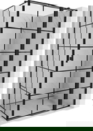 Mexen Mist T sprchový kout s otevíracími dveřmi pravý 100 x 95 cm, černá mřížka, černá - 8A4T-100-095-70-77-P