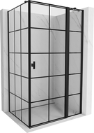 Mexen Mist T sprchový kout s pantovými dveřmi pravý 105 x 110 cm, černá mřížka, černá - 8A4T-105-110-70-77-P