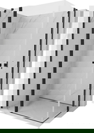 Mexen Mist Duo sprchový kout s otevíracími dveřmi 95 x 80 cm, transparentní, černý - 8A4-095-080-70-00