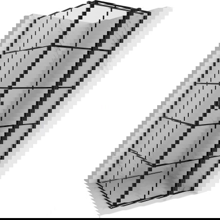 Mexen Mist T Sprchová kabina sklápěcí pravá 110 x 110 cm, černá mřížka, černá - 8A4T-110-110-70-77-P