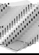 Mexen Mist Duo otočná sprchová kabina 115 x 95 cm, transparentní, černá - 8A4-115-095-70-00