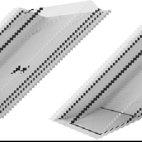 Mexen Mist Duo sprchový kout otvírací 120 x 105 cm, průhledný, černý - 8A4-120-105-70-00