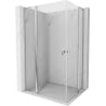 Mexen Mist L Duo sprchový kout s otvíracími dveřmi 110 x 100 cm, transparentní, chrom - 8A4L-110-100-01-00