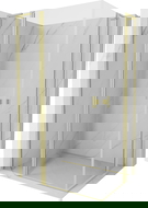 Mexen Mist L Duo sprchový kout s výklopnými dveřmi 100 x 95 cm, transparentní, zlatá kartáčovaná - 8A4L-100-095-55-00