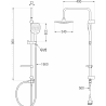 Mexen X17 sprchový sloup, chrom - 798171791-00